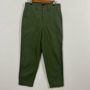 J.Crew Like New Utility Green Cotton Camp Pant size 4